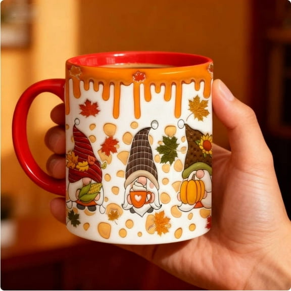 up to 70% off karymi Christmas Gnome Ceramic Coffee Mug 12oz Holiday Themed Drinkware with Festive Character Design for Hot Beverages and Gift Giving Family Gifts