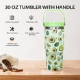 thumbnail image 4 of 30 Oz Avocado Flip Tumbler With Handle,Avocado Coffee Travel Mug Cup Water Bottle,Avocado Gifts for Women,Avocado Decor Stuff Accessories, 4 of 6
