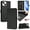 Black, variant on for iPhone 15 Case Wallet with RFID Blocking Card Holder, Shoulder Strap & Wrist Strap, Smile Pattern PU Leather Magnetic Clasp Flip Wallet Phone Case for iPhone 15, Mint