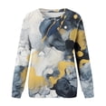 thumbnail image 4 of PENGXIANG Chandail en Molleton à Col Rond Imprimé pour Femmes, Chandail Décontracté à Manches Longues, Blouse Ample, 4 of 4