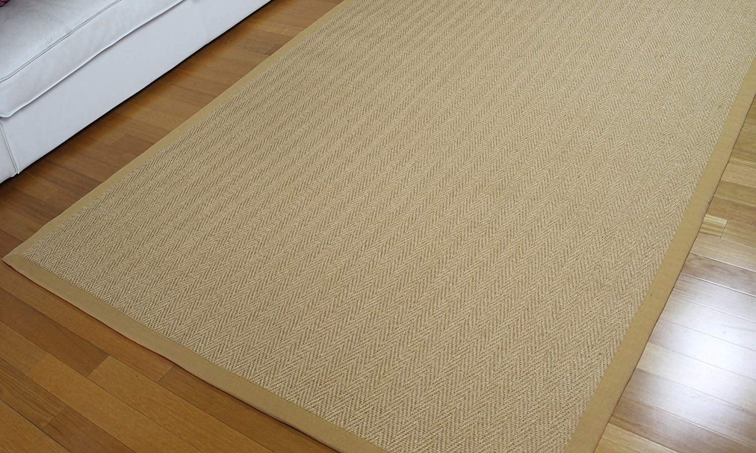 A1HC Sisal Rug Natural Fiber Area Rug Non-Skid Latex Backing Sisal Rug for Entryway, Dining or Living Room BeigeHerringbone Rug Various Sizes Beige- 8'x10'