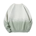 thumbnail image 4 of RYDCOT Men’s Gradient Knit Sweater – Loose Fit, Soft Wool Blend, Warm & Stylish for Fall Winter White, 4 of 5
