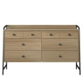 thumbnail image 6 of Novogratz Bushwick Wide 6 Drawer Dresser, Natural, 6 of 14