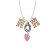 thumbnail image 2 of Delight Jewelry Silvertone Large 3-D Pink Strawberry with Crystals Multi-Colored Crystal Mom Charm Necklace, 2 of 5