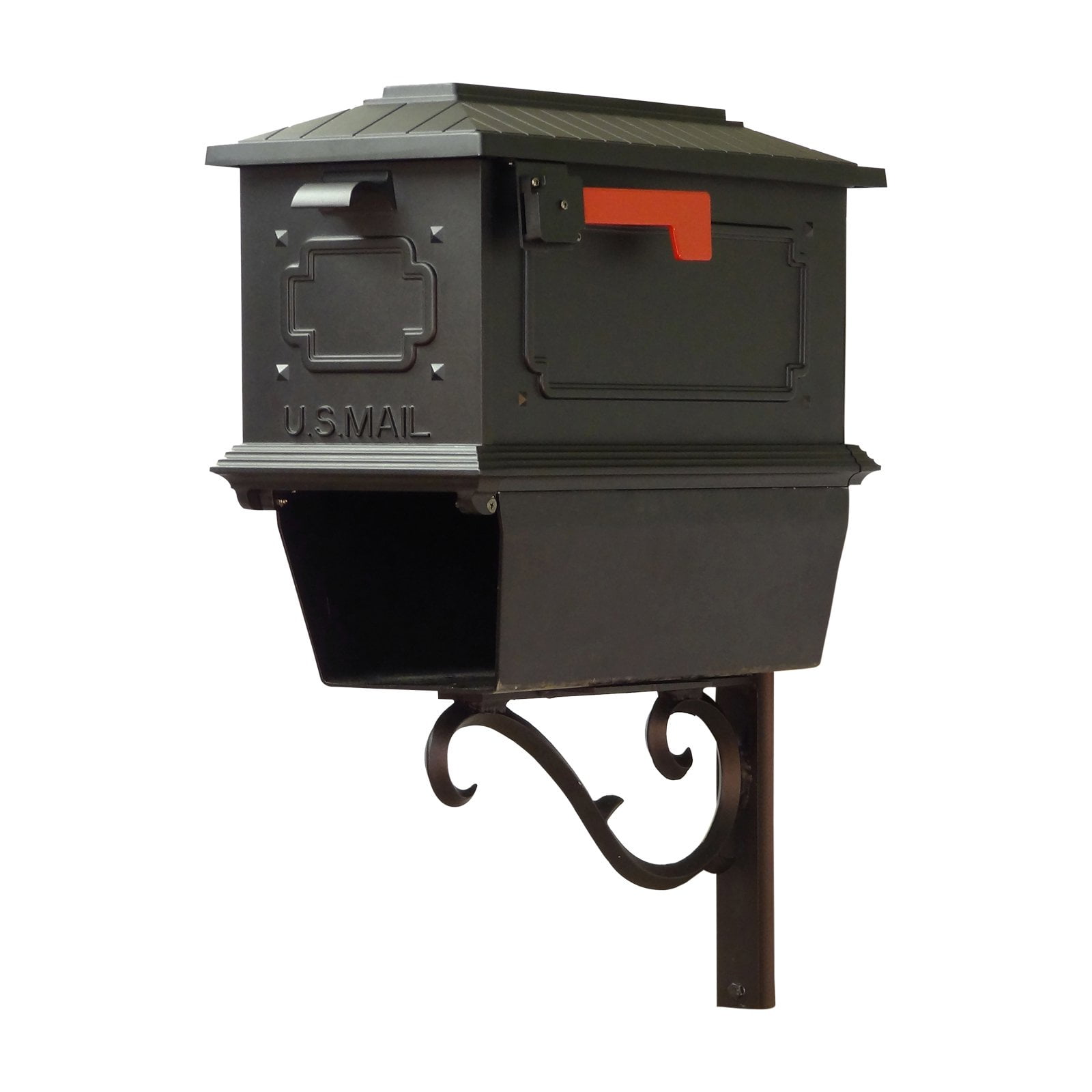 Special Lite Products Kingston Curbside Mailbox with Newspaper Tube and