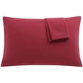 thumbnail image 1 of Funda de Almohada de Microfibra, Juego de 2 Fundas Almohadas con Cremallera, Fundas de Cojines de Transpirable Suave Antiarrugas de Microfibra, Vino 51x76cm Unique Bargains Funda de Almohada, 1 of 6