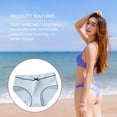 thumbnail image 4 of TureClos Women Elastic Underwear Girl Cotton Briefs Breathable Moisture Wicking sky blue M, 4 of 9
