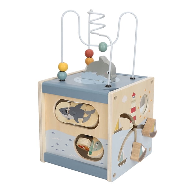 Cubo De Actividades De Madera, Cubo De Actividades Los Colores Brillantes Promueven El Desarrollo Cognitivo Para Bebés