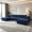 Pillow Top Arms, variant on AUU 126" Corduroy U-Shape Cloud Sectional Sofa with Chaise, Side Pockets & Cup Holders – Modern Modular Deep-Seat Couch, No Assembly Required for Living Room or Bedroom