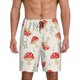 thumbnail image 1 of Balery Cartoon Flat Mushrooms Pantalones cortos de pijama de punto de algodón para hombre con cinturilla y bolsillos-Large, 1 of 6