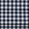 thumbnail image 2 of Kate Aurora Country Farmhouse Rod Pocket Buffalo Plaid Check Gingham Window Curtains - Navy Blue, 95 in. Long, 2 of 3