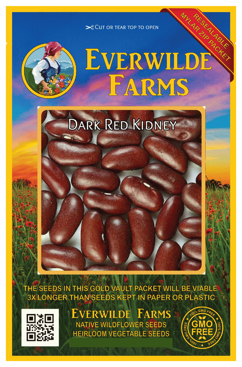 USA SELLER Dark Red Kidney Bush Beans 25 seeds HEIRLOOM