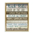 thumbnail image 5 of Stupell Industries Nautical Fun Beach Rules List Rustic Boardwalk Sign Metallic Gold Framed Floating Canvas Wall Art, 24x30, by Kim Allen, 5 of 5