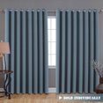thumbnail image 1 of Premium Room Divider (Nobody Can See Through, 9' Tall X 8.5' Wide), Blackout Curtain Panels, Extra Long And Wide Thermal Insulated Patio Curtains -100"W By 108"L- Stone Blue - By H.Versailtex, 1 of 7