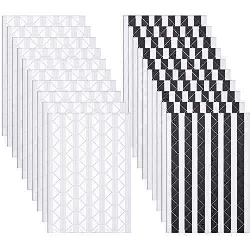 3060 Pieces Photo Corner Stickers Self Adhesive for Scrapbooking Photo Album Black, White and Multicolored Senkary 30 Sheet 