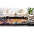 thumbnail image 4 of Unique Loom Jardin Collection Tapis Coloré Abstrait, 7 x 10 Pieds, Bleu Marine, 4 of 5