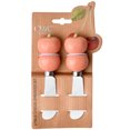 thumbnail image 2 of Cook With Color Cheese Spreader Knife, Stainless Steel Butter and Jam Blade with Figural Fruit Handle, Apple, 2 of 5