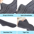 thumbnail image 3 of AATMart Attractive Big Girl's Women's 2 Pairs Lightweight Moisture Wicking & Extra Soft Knee High Cotton Socks Size 6-9 M1025 Dark Grey 2p-08, 3 of 4