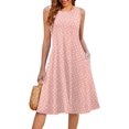 thumbnail image 3 of Zeagoo Summer Casual Dresses for Women Sleeveless Midi Dress Swing Tank Sundress Pleated Tshirt Dress with Pockets, 3 of 6
