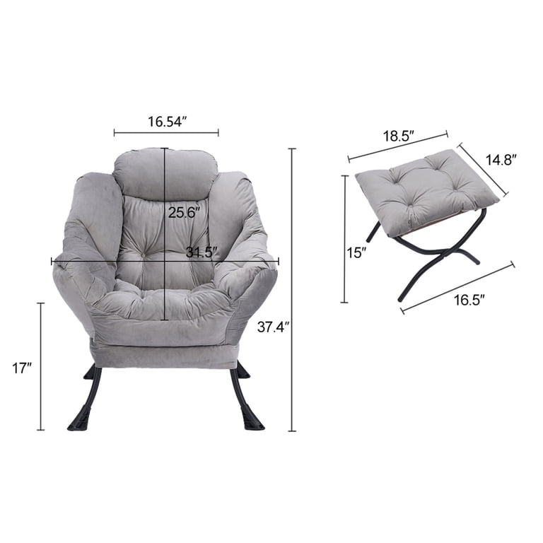 Walmart's Comfortable Single Lazy Chair with Ottoman, Easy