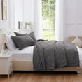 thumbnail image 3 of DNG Creations 1 Piece Diamond Pattern Comforter, 800 Thread Count, 100% Egyptian Cotton - Twin/Twin XL Size, Solid Dark Grey Color, 3 of 8