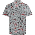 thumbnail image 4 of Mens Funny Hawaiian Shirts 3D Graphic Button Down Short Sleeve Tropical Holiday Beach Aloha Shirt, 4 of 5