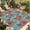 Red Teal, variant on Teal Red Boho Floral Outdoor Rug for Patio/Deck/Porch, Non-Slip Large Area Rug 3 x 5 Ft, Vintage Southwestern Ethnic Tribe Indoor Outdoor Rugs Washable Area Rugs, Reversible Camping Rug Carpet Runner