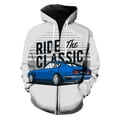thumbnail image 1 of Sudadera con capucha y cremallera para hombre, diseño de coche clásico de dibujos animados, estilo Harajuku, con estampado 3D, manga larga, divertida, informal, estilo hip hop, unisex, 2024, 1 of 6
