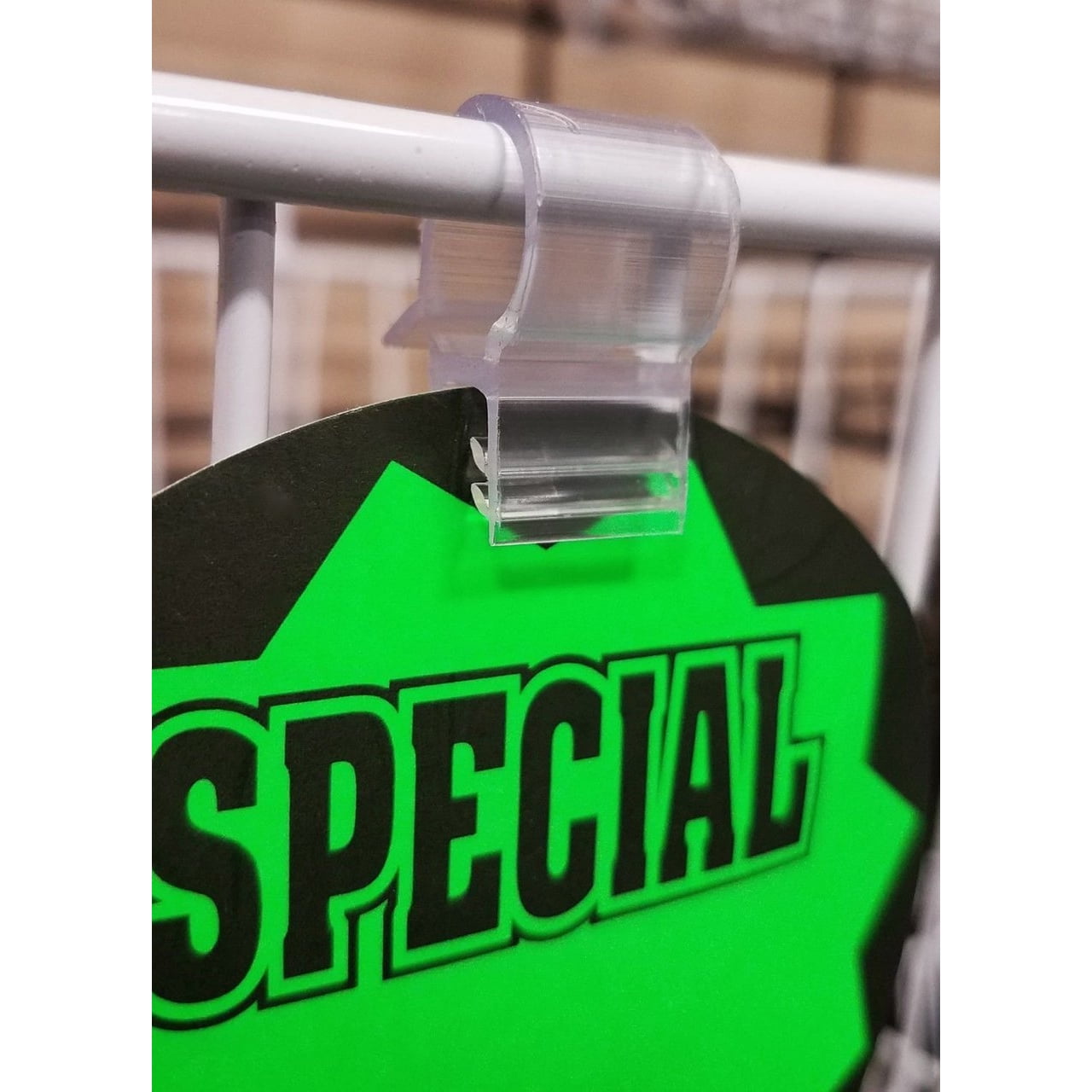 Wire Rope Storage Signage Clip on Sign Holding Grip for Wire Baskets, Wire Shelving & Wire Racks ...