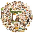 thumbnail image 2 of 35pcs Funny Animal Stickers Cartoon Stationery Stickers Monkey Kids Stickers for Laptops Phones Suitcases, 2 of 9