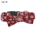 thumbnail image 2 of Laklulu Collar de perro navideño ajustable con diseño de copo de nieve, rojo y blanco, con pajarita en 4 tamaños, 2 of 5