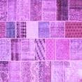 thumbnail image 1 of Ahgly Company Indoor Square Patchwork Purple Transitional Area Rugs, 8' Square, 1 of 4