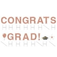 thumbnail image 2 of Vispronet Congrats Grad Yard Sign with Stakes – Each Letter is 18in Tall – Weather-Resistant Signs and Steel Stakes – Highschool and College Graduation Decorations (Faux Glitter Rose Gold), 2 of 7