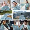 thumbnail image 5 of Turquoise Boho Cooling Blanket,Lightweight Breathable Summer Throw Blanket with Double Sided Cold Effect,Retro Ethnic Teal Geometric Aesthetic Picnic Blankets Bed Sheet for Hot Sleepers 60"x80", 5 of 8
