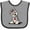 Heather and Black, variant on Inktastic Butternut Yorkie Boys or Girls Baby Bib