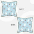 thumbnail image 3 of Xecao Easter Rabbit Print Soft Velvet Decorative Throw Pillow Covers, Square Cushion Cases for Bed, Sofa, Living Room, Car, and Indoor Outdoor Use-16"x16", 3 of 8