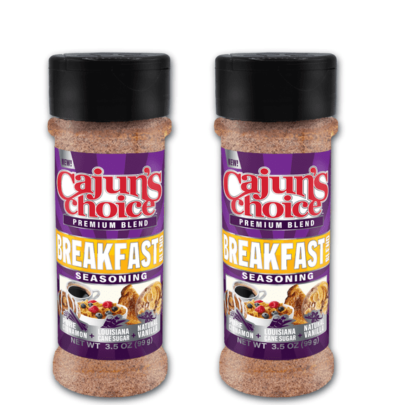 Cajun's Choice Breakfast Blend Seasoning 3.5oz (2 Pack)