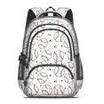 thumbnail image 2 of Baseballs Dots White Pattern Backpack for School, Cute School Bag with Adjustable Shoulder Straps and Padded Back, 16.9"x12.6"x5.9", 2 of 5