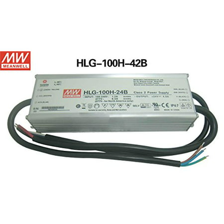 MEAN WELL dimmable LED driver HLG-100H-42B 100W 2.28A 42V Power Supply for LED