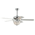 thumbnail image 5 of Araceli 52 in. 3-Light Indoor Chrome Finish Ceiling Fan with Light Kit and Remote, 5 of 5