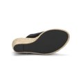 thumbnail image 5 of BLISSFUL STEP Women's Shoes Wedge Heel Open Toe Espadrille Platform Mules Black 9, 5 of 8