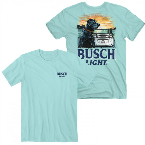 Busch 861299-3xlarge Light Mans Best Friend Front & Back Print T-Shirt, Blue - 3XL