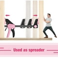 thumbnail image 4 of WORKPRO One-Handed Bar Clamps Set, 6-Pack (4PC 6" & 2PC 12"), Light-Duty Quick-Change F Clamps with 150 lbs Load Limit, Pink Ribbon, 4 of 6