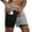Gray, variant on Men's 2 in 1 Running Shorts Quick Dry Athletic Shorts with Liner, Workout Shorts with Zip Pockets and Towel Loop