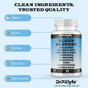 Sleep Aid-Melatonin-L Theanine-Valerian Root-Passion Flower-Chamomile-Magnesium-GABA-Lemon Balm-60 Capsules