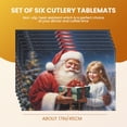 thumbnail image 3 of CYYI-featured Heat-Resistant Placemats Washable Cute Christmas Character Entryway Door Mats, 6PCS 17.7x13 Inches Non-Slip Cartoon Christmas Trees Comic Style Entrance Mat, for Table Deco, 3 of 5