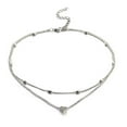 thumbnail image 1 of Guardurnaity Colgante de corazón de múltiples capas para mujer y niña, collar de clavícula chapado en aleación, joyería decorativa ajustable Ropa, zapatos y accesorios Miscelánea No.02, 1 of 6