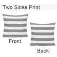 thumbnail image 3 of White and Grey Throw Pillow Covers Home Decor 18x18 Inch, Grey Decorative Pillowcase Cushion Cover Soft for Bed Sofa Couch, 2 Sets, 3 of 6