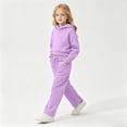 thumbnail image 5 of BOOMNY Girls 2 Peice Sweatsuits Back To School Long Sleeve Hoodies Sweatpants Sets for Kids Comfy Track Suits, 5 of 7