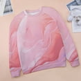 thumbnail image 6 of Colorful Marble Pattern Womens Casual Crewneck Sweatshirt Long Sleeve Tops Cute Pullover Loose Fit, 6 of 7
